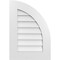 Ekena Millwork Quarter Round Top Right Surface Mount PVC Gable Vent w/ 3-1/2"W x 1"P Standard Frame, 18"W x 26"H GVPQR18X2601SN - alternate 1